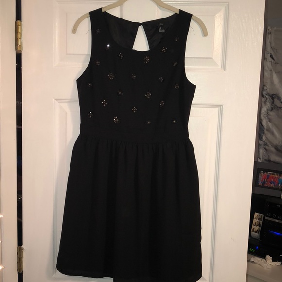 forever 21 black and gold dress